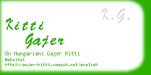 kitti gajer business card